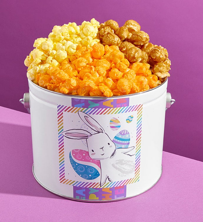 Somewhere Over The Rabbit 1/2 Gallon 3 Flavor Popcorn Gift Pail 
